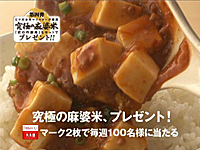麻婆豆腐の素　第四弾キャンペーン 丸美屋 「究極の麻婆米」プレゼント